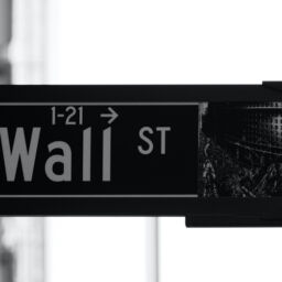 Wall Street sign: investing